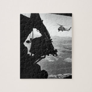 Vietnam: helicopter and soldier approaching targe jigsaw puzzle
