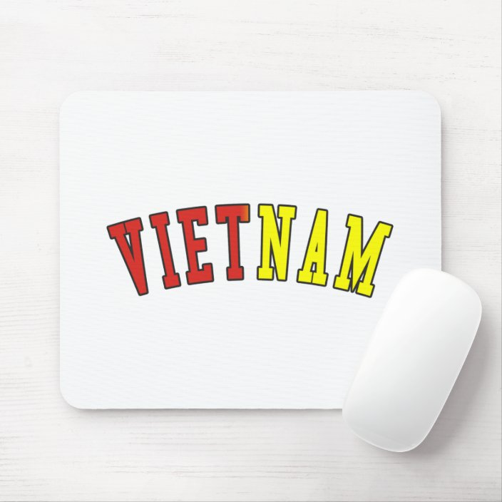 Vietnam in National Flag Colors Mouse Pad