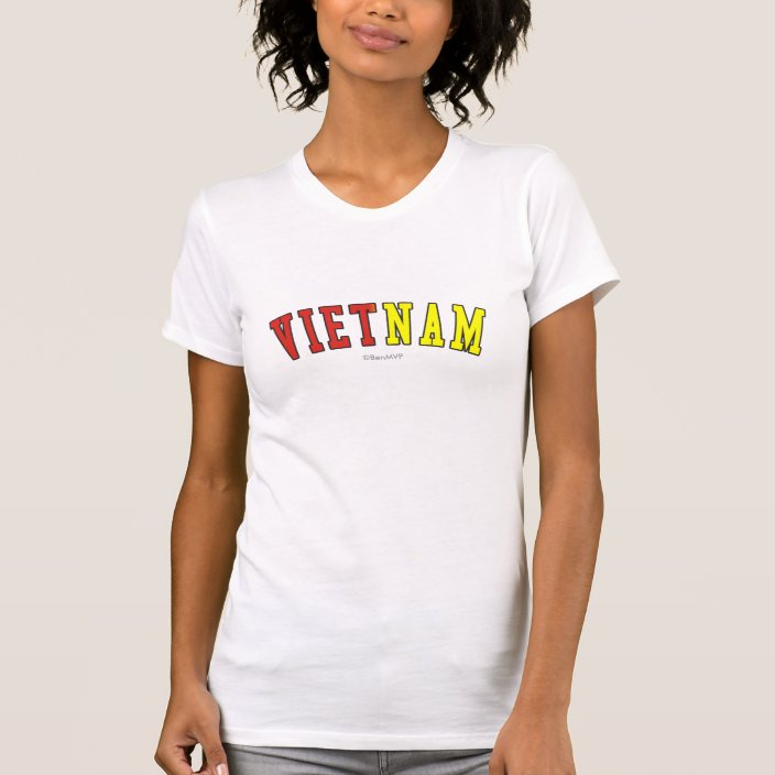 Vietnam in National Flag Colors T Shirt
