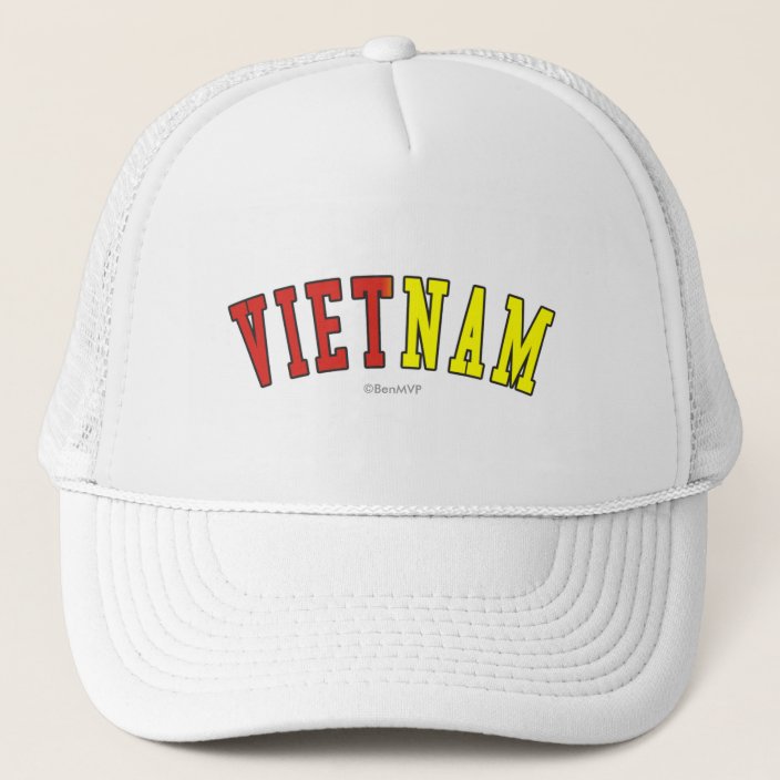 Vietnam in National Flag Colors Trucker Hat