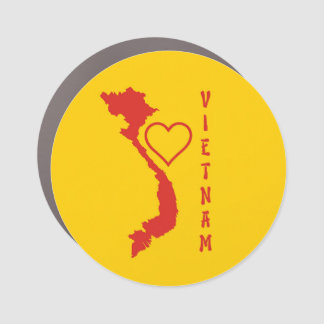 Vietnam Map Car Magnet