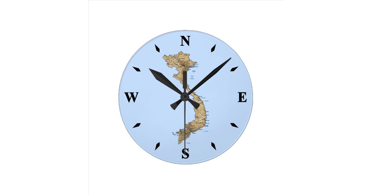 Vietnam Map Clock