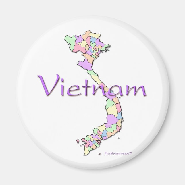 Vietnam Map Magnet (Front)