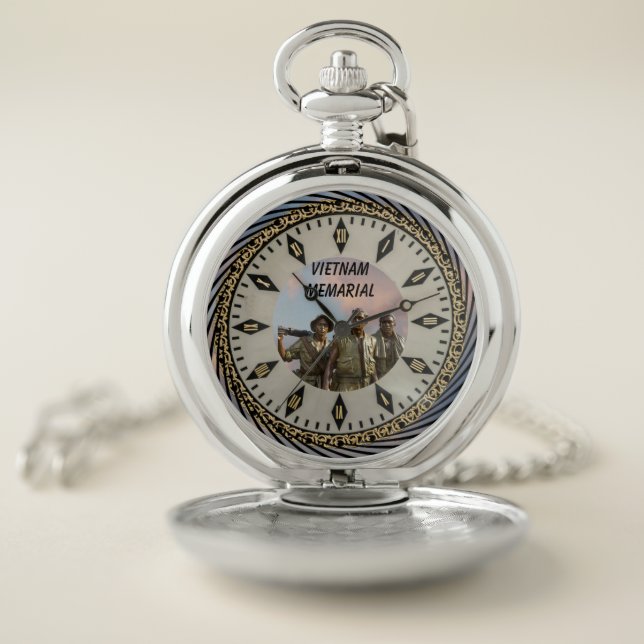 VIETNAM MEMARIAL POCKET WATCH (Inside)