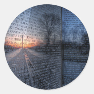 Vietnam Memorial Dawn Classic Round Sticker