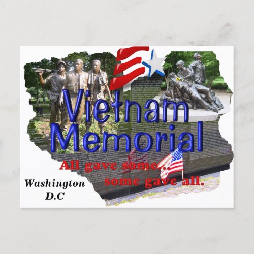 Vietnam Memorial postcard