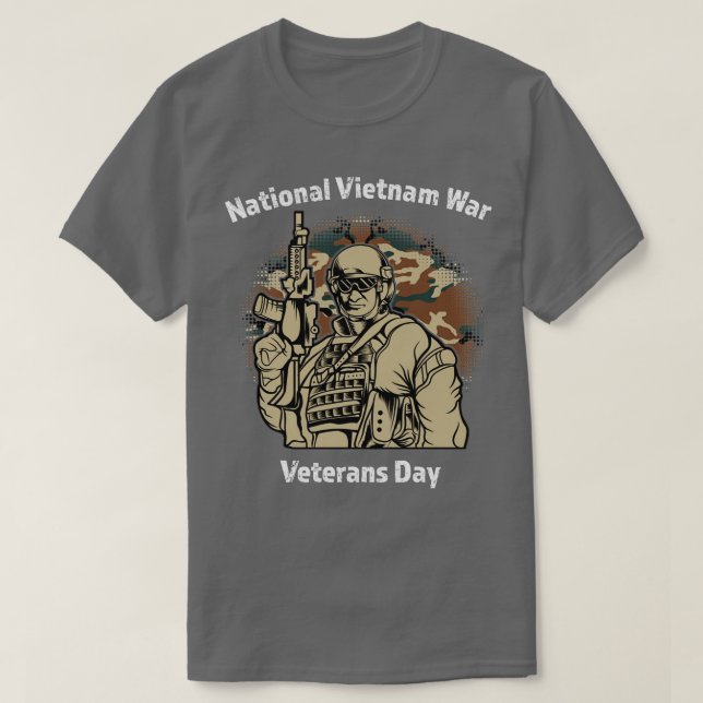 Vietnam Military National Vietnam War Veterans Day T-Shirt (Design Front)