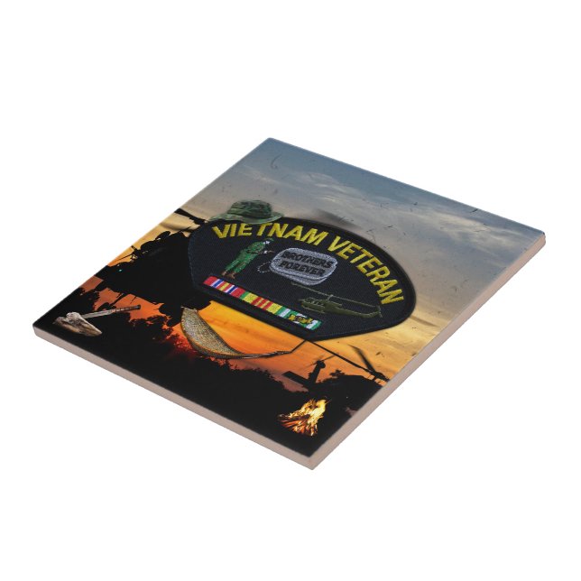 Vietnam Nam Vets veterans LRRPS LRRP Recon Recondo Ceramic Tile (Side)