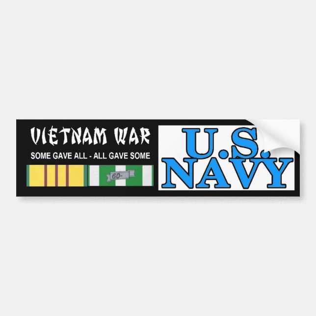 VIETNAM NAVY BUMPER STICKER (Front)