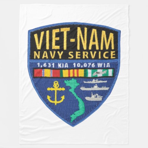 VIETNAM NAVY SERVICE FLEECE BLANKET