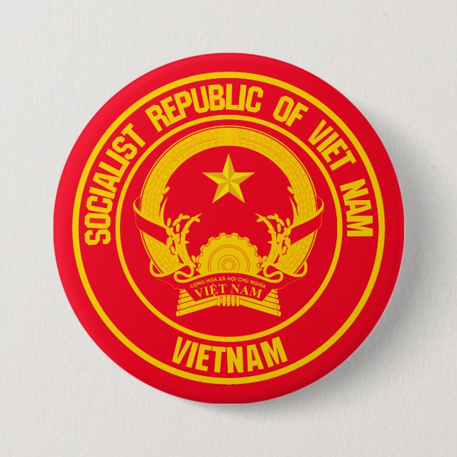Vietnam Round Emblem Button (Front)