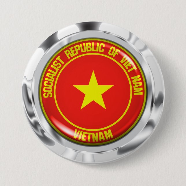 Vietnam Round Emblem Button (Front)
