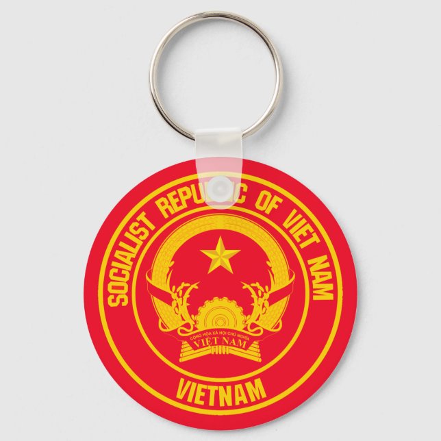 Vietnam Round Emblem Keychain (Front)