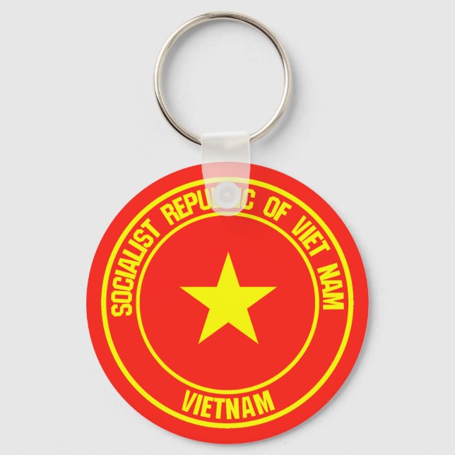 Vietnam Round Emblem Keychain (Front)