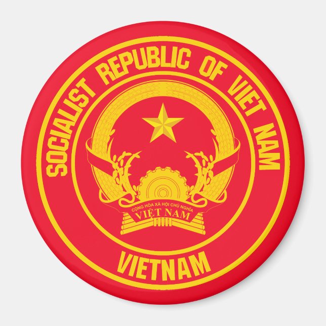 Vietnam Round Emblem Magnet (Front)
