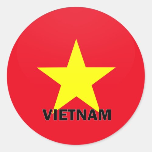 Vietnam Roundel quality Flag Classic Round Sticker