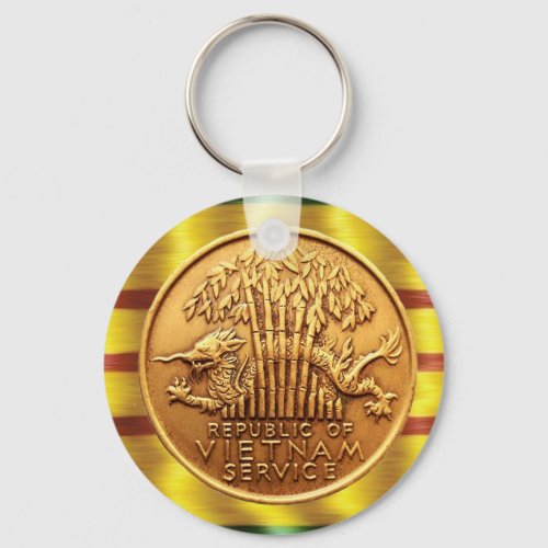 Vietnam service medal key ring