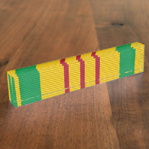 Vietnam Service Medal ribbon Desk Name Plate