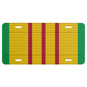 Vietnam Service Medal ribbon License Plate