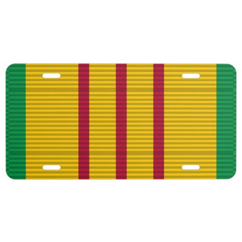 Vietnam Service Medal ribbon License Plate