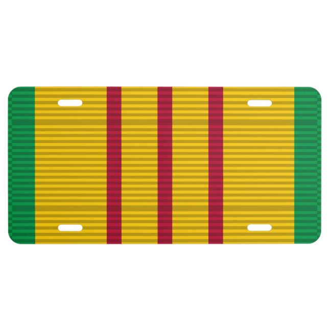 Vietnam Service Medal ribbon License Plate (Front)