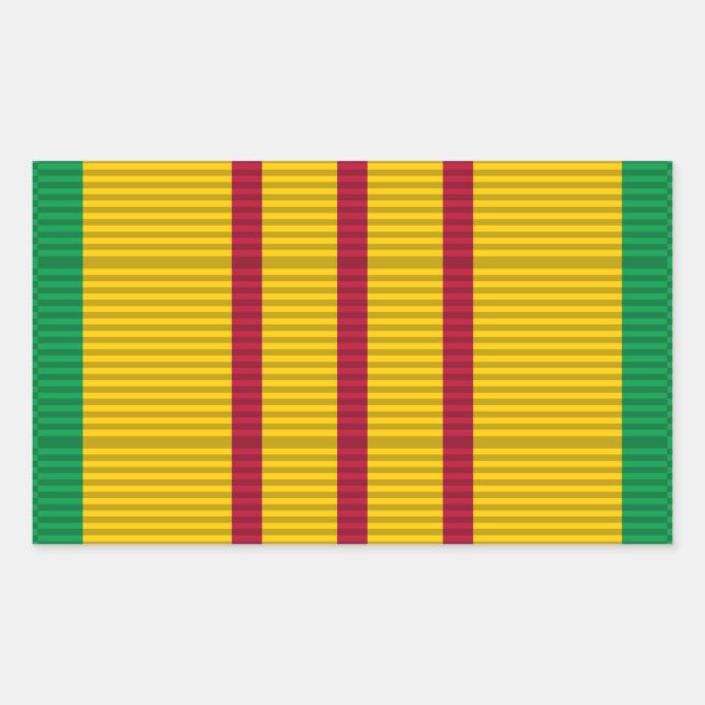 Vietnam Service Medal ribbon Rectangular Sticker (Front)