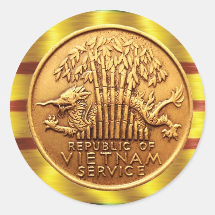 Vietnam service medal sticker | Zazzle