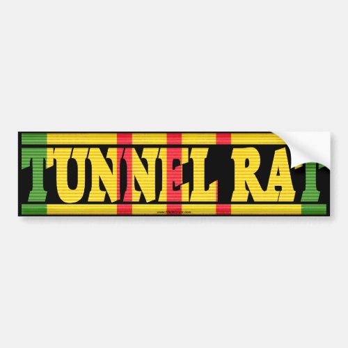 Vietnam Service Ribbon Tunnel Rat Bumper Sticker