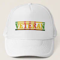 Vietnam Veterans Ribbon top Marching Along Together Again Trucker Mesh Hat Snapback