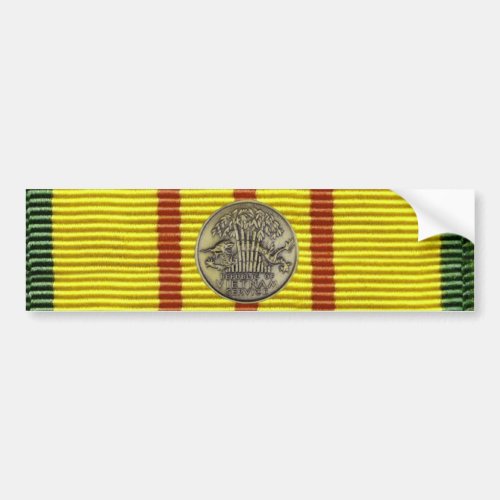Vietnam service with medal bumper sticker