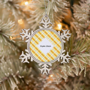 Vietnam South Vietnamese Flag Tiled Black Personal Snowflake Pewter Christmas Ornament
