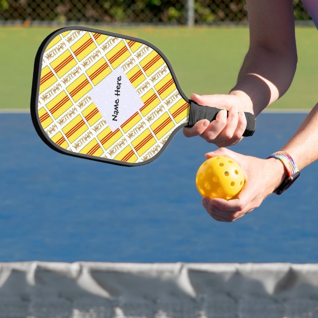 Vietnam South Vietnamese Flag Tiled Personalized  Pickleball Paddle (Insitu)