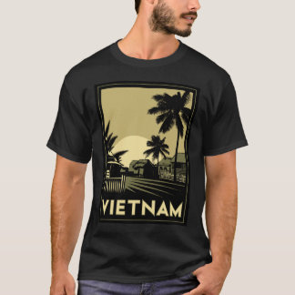 vietnam southeast asia art deco retro travel T-Shirt