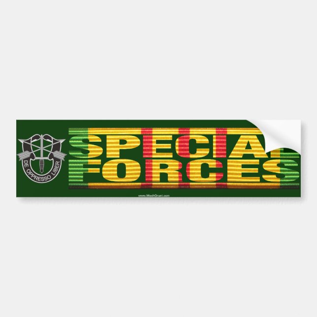 Vietnam Special Forces Insignia Ribbon Bumper Sticker (Front)