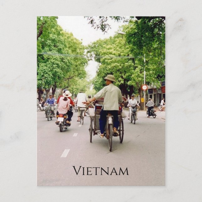 vietnam street bicycles postcard (Front)