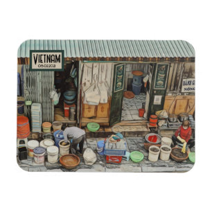 Vietnam Street Life, Customizable Date Magnet