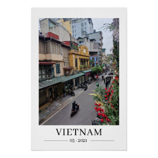 Vietnam Street Life, Customizable Date Postcard Poster