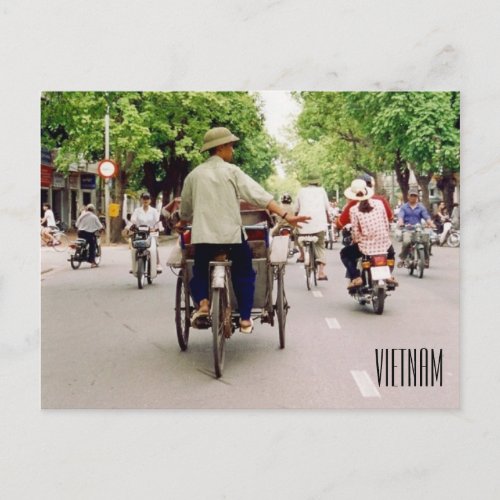 vietnam street life postcard