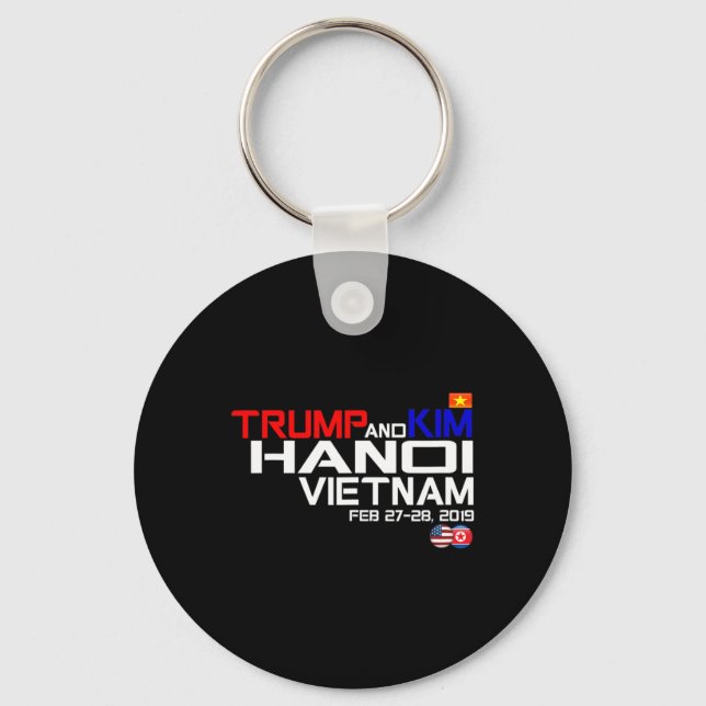 Vietnam Suummit Kim And Trump T Shirt  Keychain (Front)