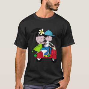 Vietnam Thailand Scooter Moped Pair T-Shirt