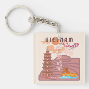 Vietnam Travel Art Keychain
