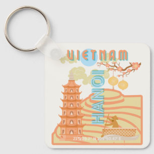 Vietnam Travel Art Keychain