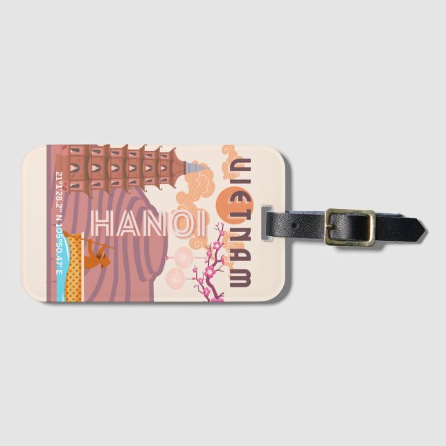 Vietnam Travel Art Luggage Tag (Front Horizontal)