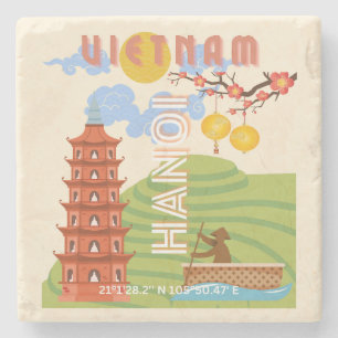 Vietnam Travel Art Stone Coaster