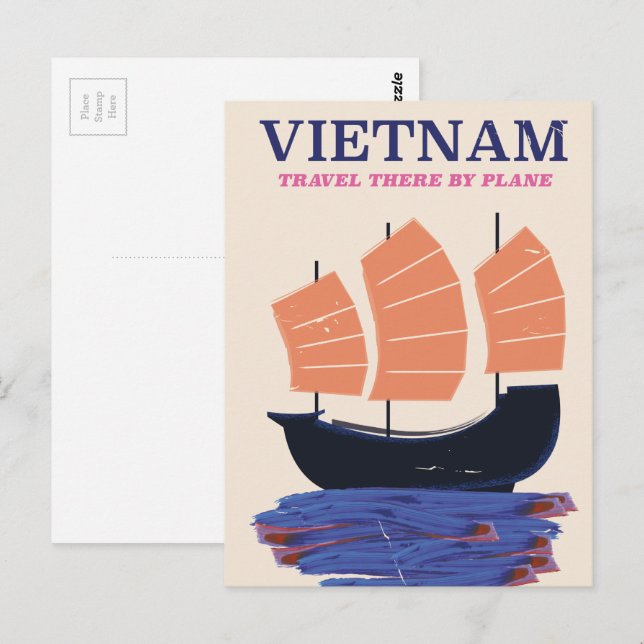 Vietnam Travel poster Postcard (Front/Back)