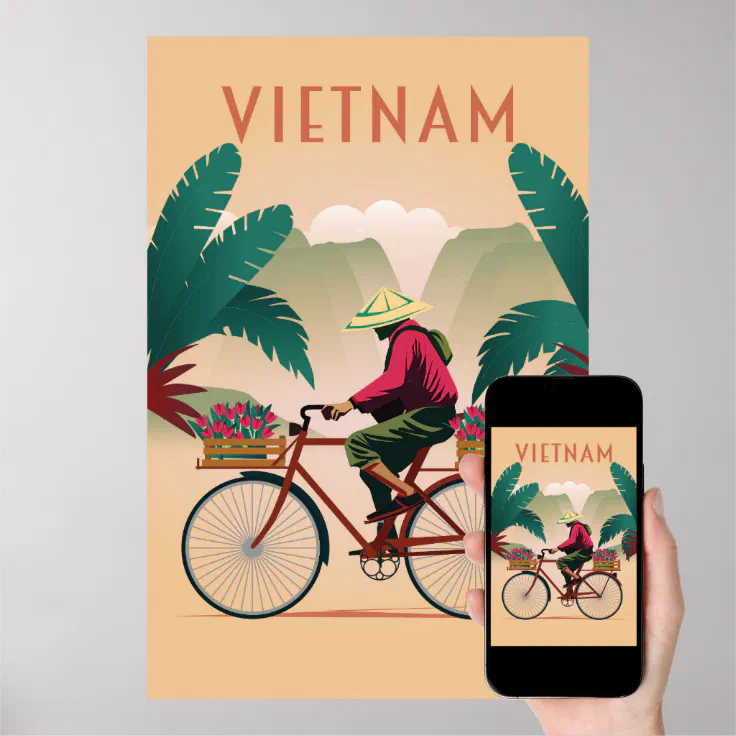 Vietnam travel poster saigon travel      (Downloadable)