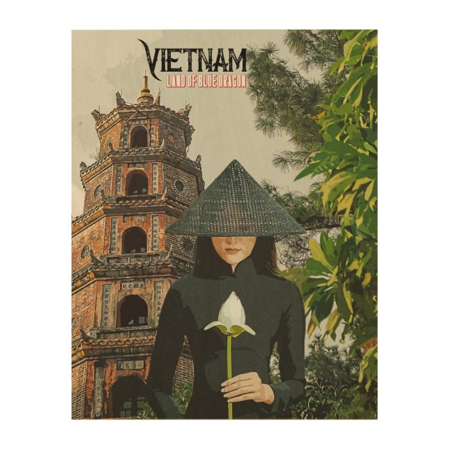 Vietnam Travel Vacation Wood Wall Art (Front)