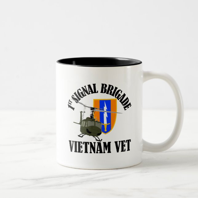 Vietnam Vet - 1st Sig Bde Two-Tone Coffee Mug (Right)