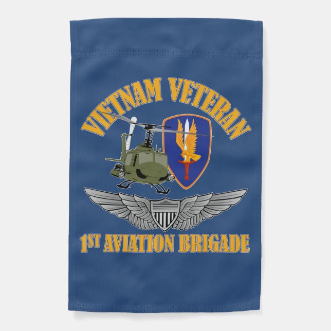 Vietnam Vet Aviator Wings Garden Flag (Front)