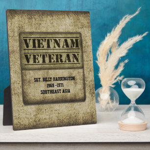 Vietnam Vet Gratitude Commemorative Personalized Plaque